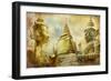 Amazing Bangkok - Artwork In Painting Style-Maugli-l-Framed Premium Giclee Print