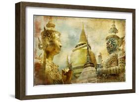 Amazing Bangkok - Artwork In Painting Style-Maugli-l-Framed Art Print