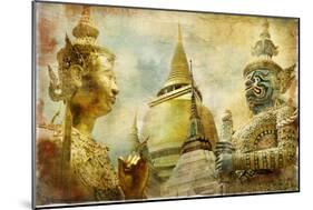 Amazing Bangkok - Artwork In Painting Style-Maugli-l-Mounted Art Print