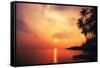 Amazing Colors of Tropical Sunset. Phuket Island, Thailand Travel Landscapes and Destinations-Perfect Lazybones-Framed Stretched Canvas