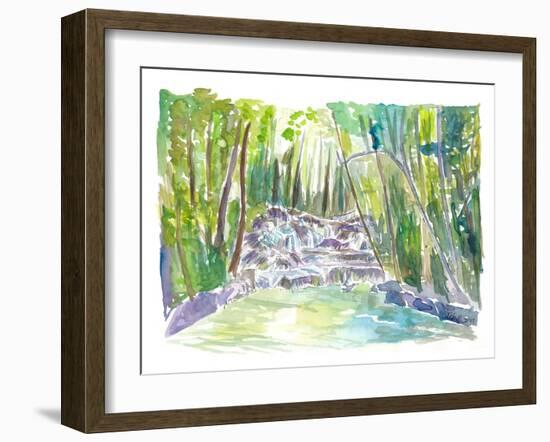 Amazing Dunn’s River Falls Jamaica Excursion-M. Bleichner-Framed Art Print