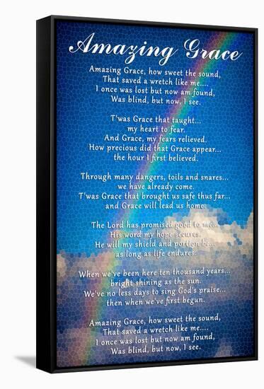 Amazing Grace Lyrics-null-Framed Stretched Canvas