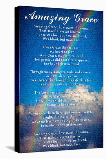 Amazing Grace Lyrics-null-Stretched Canvas