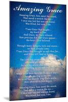 Amazing Grace Lyrics-null-Mounted Art Print