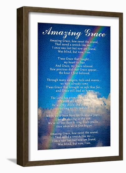 Amazing Grace Lyrics-null-Framed Art Print