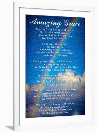 Amazing Grace Lyrics-null-Framed Art Print