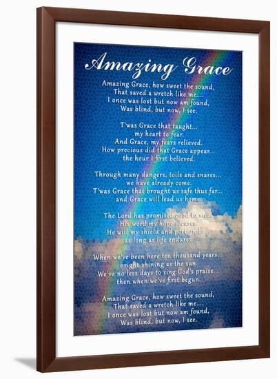 Amazing Grace Lyrics-null-Framed Art Print