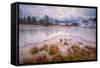 Amazing Mud Pot Sunrise Storm, Yellowstone Wyoming-Vincent James-Framed Stretched Canvas