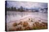 Amazing Mud Pot Sunrise Storm, Yellowstone Wyoming-Vincent James-Stretched Canvas