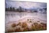 Amazing Mud Pot Sunrise Storm, Yellowstone Wyoming-Vincent James-Mounted Photographic Print