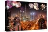 Amazing New Year Fireworks Display in Dubai, UAE-extravagantni-Stretched Canvas