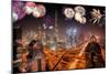 Amazing New Year Fireworks Display in Dubai, UAE-extravagantni-Mounted Photographic Print