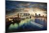 Amazing New York Cityscape - Taken After Sunset-null-Mounted Poster