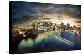 Amazing New York Cityscape - Taken After Sunset-dellm60-Stretched Canvas
