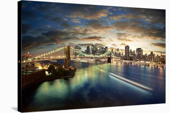 Amazing New York Cityscape - Taken After Sunset-dellm60-Stretched Canvas