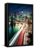 Amazing New York Cityscape - Taken after Sunset-dellm60-Framed Stretched Canvas