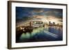 Amazing New York Cityscape - Taken After Sunset-dellm60-Framed Photographic Print