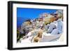 Amazing Romantic Santorini Island, Greece-Maugli-l-Framed Photographic Print