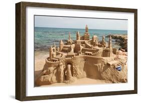 Amazing Sandcastle on a Mediterranean Beach-Philip Lange-Framed Photographic Print