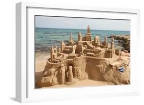 Amazing Sandcastle on a Mediterranean Beach-Philip Lange-Framed Photographic Print