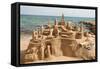 Amazing Sandcastle on a Mediterranean Beach-Philip Lange-Framed Stretched Canvas