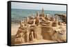 Amazing Sandcastle on a Mediterranean Beach-Philip Lange-Framed Stretched Canvas