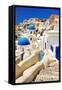 Amazing Santorini - Greek Series-Maugli-l-Framed Stretched Canvas