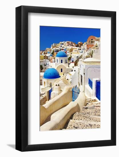 Amazing Santorini - Greek Series-Maugli-l-Framed Photographic Print