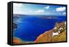 Amazing Santorini. Panoramic View from  Imerovigli Village-Maugli-l-Framed Stretched Canvas