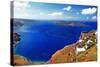 Amazing Santorini. Panoramic View from  Imerovigli Village-Maugli-l-Stretched Canvas