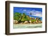 Amazing Seychelles Islands - La Digue, Famous Granite Rocky Beach D'argent-Maugli-l-Framed Photographic Print