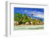 Amazing Seychelles Islands - La Digue, Famous Granite Rocky Beach D'argent-Maugli-l-Framed Photographic Print