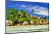 Amazing Seychelles Islands - La Digue, Famous Granite Rocky Beach D'argent-Maugli-l-Mounted Photographic Print