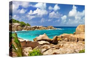 Amazing Seychelles With Unique Granite Rocks-Maugli-l-Stretched Canvas