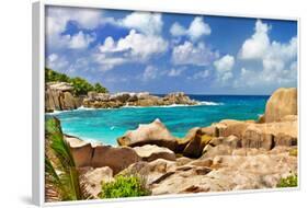 Amazing Seychelles With Unique Granite Rocks-Maugli-l-Framed Photographic Print