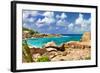 Amazing Seychelles With Unique Granite Rocks-Maugli-l-Framed Photographic Print