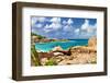 Amazing Seychelles With Unique Granite Rocks-Maugli-l-Framed Photographic Print