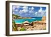 Amazing Seychelles With Unique Granite Rocks-Maugli-l-Framed Photographic Print