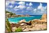 Amazing Seychelles With Unique Granite Rocks-Maugli-l-Mounted Photographic Print