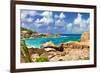 Amazing Seychelles With Unique Granite Rocks-Maugli-l-Framed Photographic Print