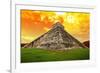 Amazing Sky over Kukulkan Pyramid in Chichen Itza, Mexico-Patryk Kosmider-Framed Photographic Print