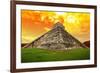 Amazing Sky over Kukulkan Pyramid in Chichen Itza, Mexico-Patryk Kosmider-Framed Photographic Print