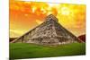 Amazing Sky over Kukulkan Pyramid in Chichen Itza, Mexico-Patryk Kosmider-Mounted Photographic Print