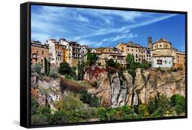 Amazing Spain - City on Cliff Rocks - Cuenca-Maugli-l-Framed Stretched Canvas