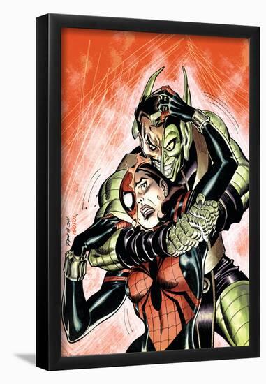 Amazing Spider-Girl No.29 Cover: Spider-Girl and Green Goblin-Ron Frenz-Framed Poster