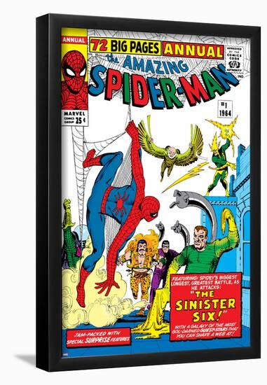 Amazing Spider-Man Annual No.1 Cover: Spider-Man, Sandman, Mysterio, Dr. Otto Octavius, and Electro-null-Framed Poster