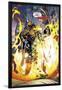 Amazing Spider-Man/Ghost Rider: Motoerstorm No.1: Spider-Man Riding a Flaming Motorcycle-Lee Garbett-Lamina Framed Poster