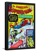 Amazing Spider-Man No.14 Cover: Spider-Man, Green Goblin and Hulk-Steve Ditko-Framed Poster