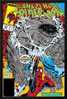 Amazing Spider-Man No.328 Cover: Hulk and Spider-Man Crouching-Todd McFarlane-Lamina Framed Poster