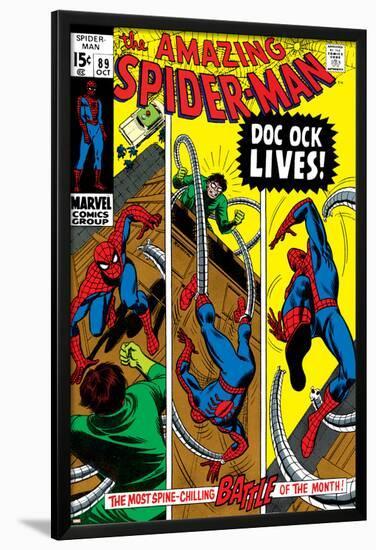 Amazing Spider-Man No.89 Cover: Spider-Man and Doctor Octopus-Gil Kane-Lamina Framed Poster